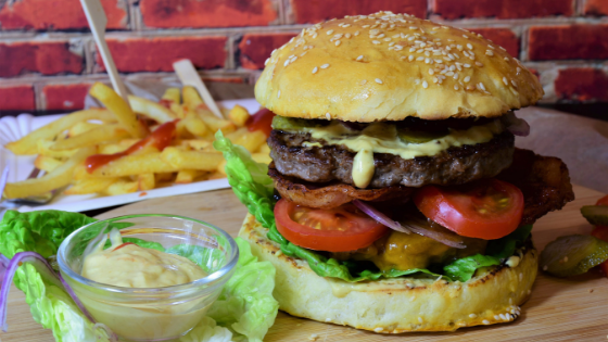 Greek Burger and fries - Picture of Pappas Burger, Houston